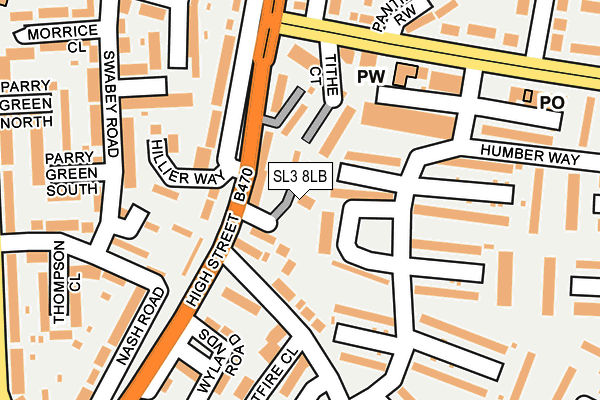 SL3 8LB map - OS OpenMap – Local (Ordnance Survey)
