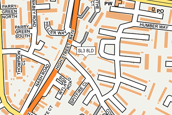 SL3 8LD map - OS OpenMap – Local (Ordnance Survey)
