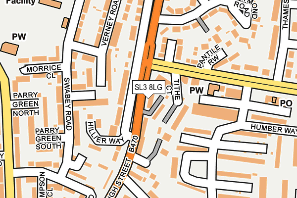 SL3 8LG map - OS OpenMap – Local (Ordnance Survey)