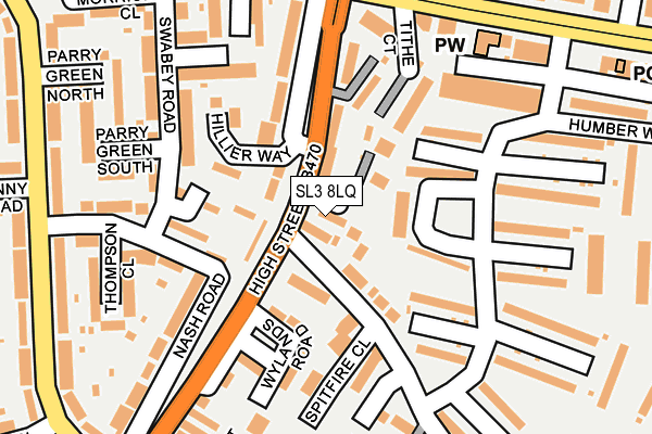 SL3 8LQ map - OS OpenMap – Local (Ordnance Survey)