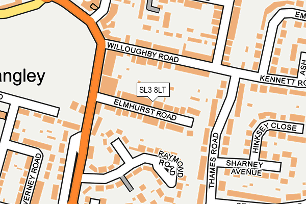 SL3 8LT map - OS OpenMap – Local (Ordnance Survey)