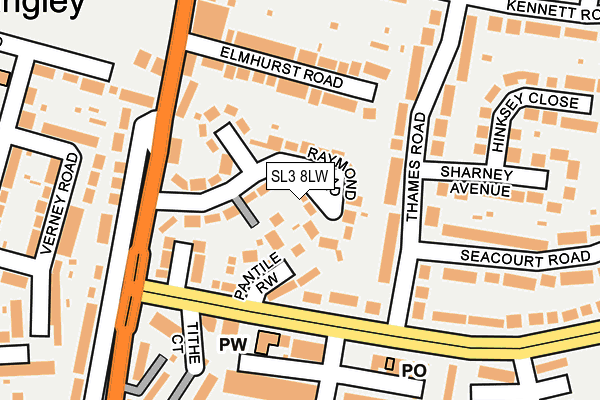 SL3 8LW map - OS OpenMap – Local (Ordnance Survey)