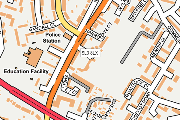 SL3 8LX map - OS OpenMap – Local (Ordnance Survey)