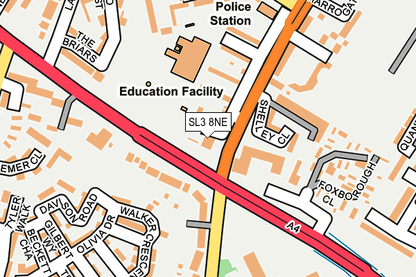 SL3 8NE map - OS OpenMap – Local (Ordnance Survey)