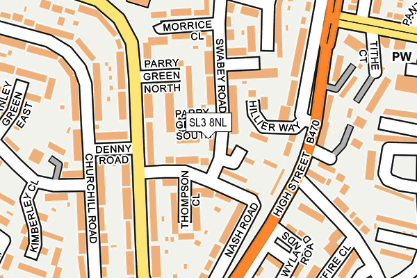 SL3 8NL map - OS OpenMap – Local (Ordnance Survey)