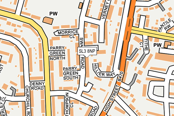 SL3 8NP map - OS OpenMap – Local (Ordnance Survey)
