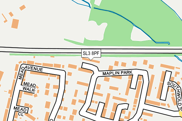 SL3 8PF map - OS OpenMap – Local (Ordnance Survey)