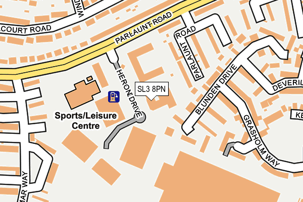 SL3 8PN map - OS OpenMap – Local (Ordnance Survey)