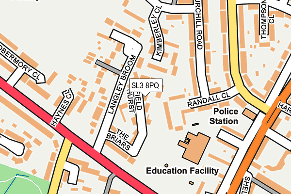SL3 8PQ map - OS OpenMap – Local (Ordnance Survey)