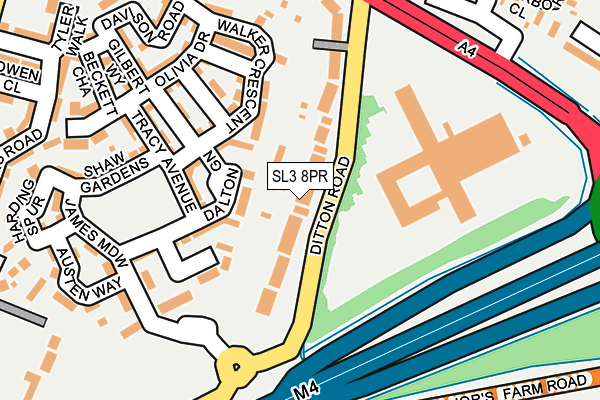 SL3 8PR map - OS OpenMap – Local (Ordnance Survey)