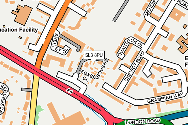 SL3 8PU map - OS OpenMap – Local (Ordnance Survey)