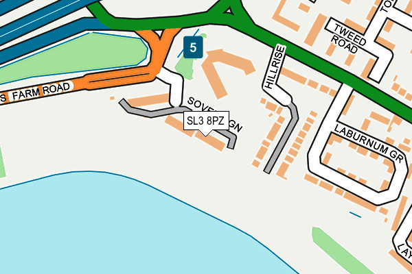 SL3 8PZ map - OS OpenMap – Local (Ordnance Survey)