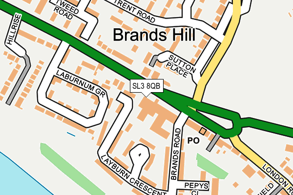 SL3 8QB map - OS OpenMap – Local (Ordnance Survey)