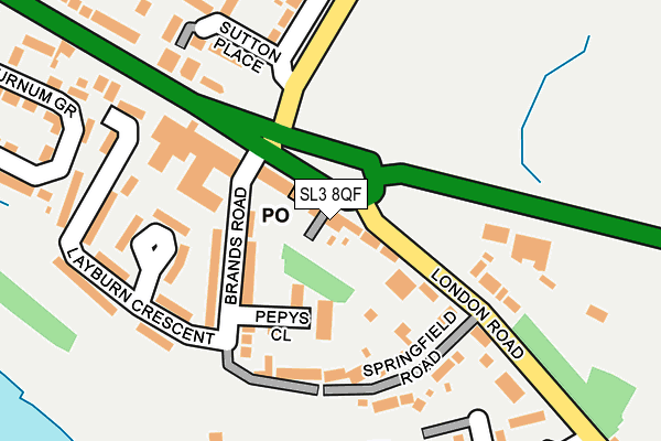 SL3 8QF map - OS OpenMap – Local (Ordnance Survey)