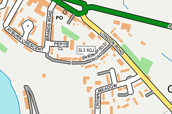 SL3 8QJ map - OS OpenMap – Local (Ordnance Survey)
