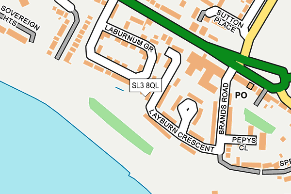 SL3 8QL map - OS OpenMap – Local (Ordnance Survey)