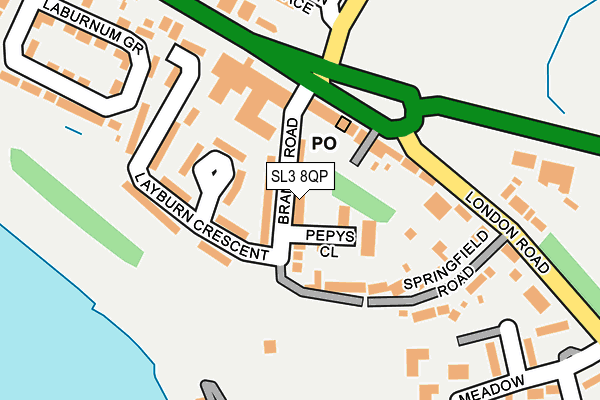 SL3 8QP map - OS OpenMap – Local (Ordnance Survey)