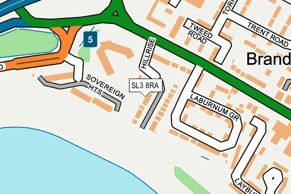 SL3 8RA map - OS OpenMap – Local (Ordnance Survey)