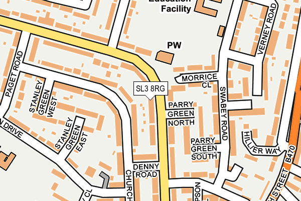 SL3 8RG map - OS OpenMap – Local (Ordnance Survey)