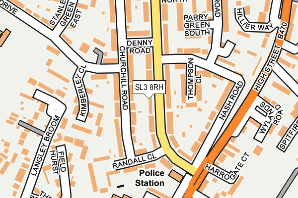 SL3 8RH map - OS OpenMap – Local (Ordnance Survey)