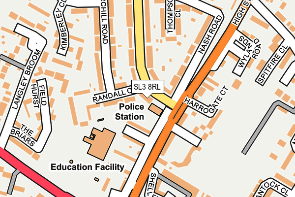 SL3 8RL map - OS OpenMap – Local (Ordnance Survey)