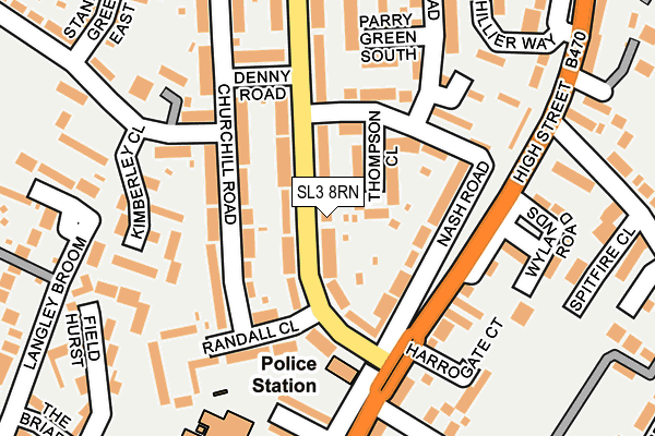 SL3 8RN map - OS OpenMap – Local (Ordnance Survey)