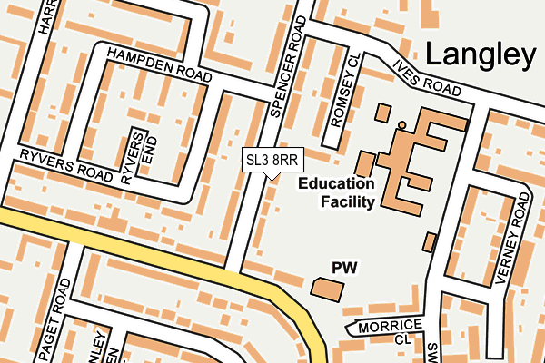 SL3 8RR map - OS OpenMap – Local (Ordnance Survey)