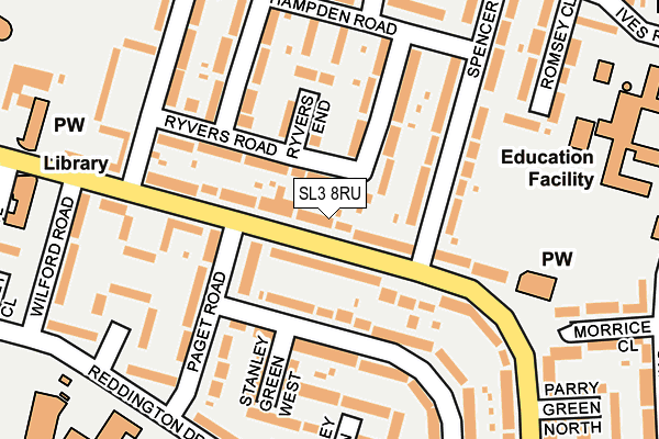 SL3 8RU map - OS OpenMap – Local (Ordnance Survey)