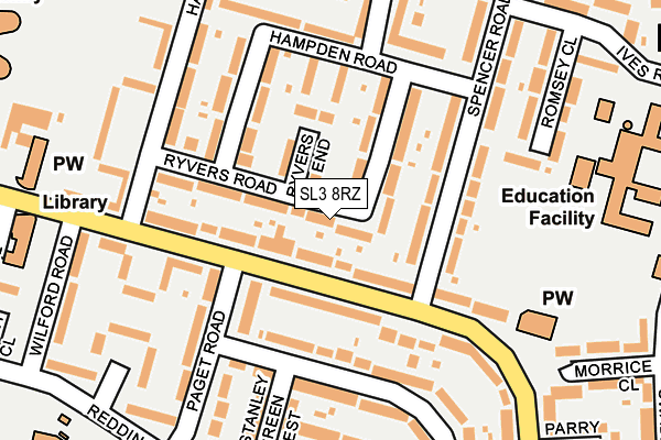 SL3 8RZ map - OS OpenMap – Local (Ordnance Survey)