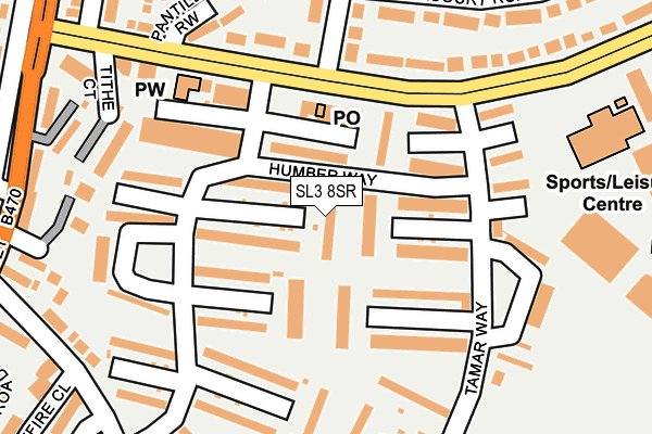 SL3 8SR map - OS OpenMap – Local (Ordnance Survey)