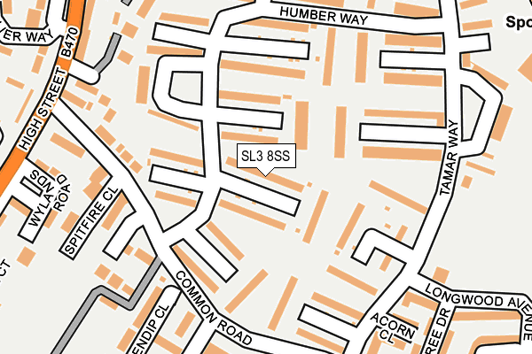 SL3 8SS map - OS OpenMap – Local (Ordnance Survey)