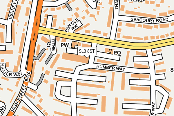 SL3 8ST map - OS OpenMap – Local (Ordnance Survey)