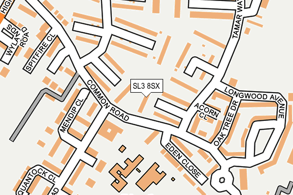 SL3 8SX map - OS OpenMap – Local (Ordnance Survey)