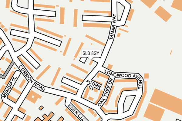 SL3 8SY map - OS OpenMap – Local (Ordnance Survey)