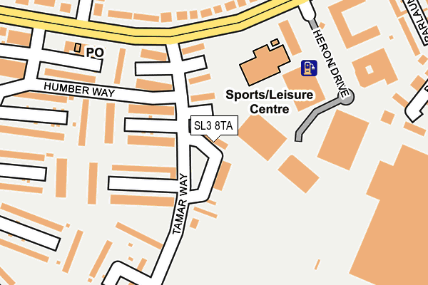 SL3 8TA map - OS OpenMap – Local (Ordnance Survey)
