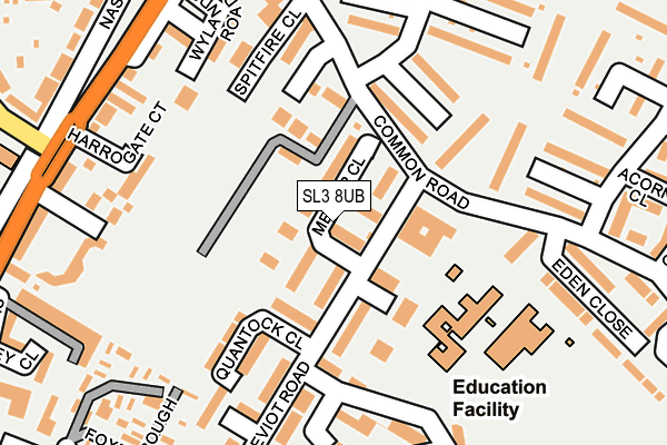 SL3 8UB map - OS OpenMap – Local (Ordnance Survey)