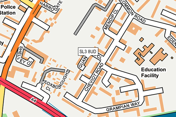 SL3 8UD map - OS OpenMap – Local (Ordnance Survey)