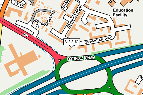 SL3 8UG map - OS OpenMap – Local (Ordnance Survey)