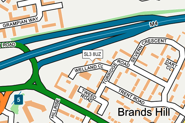 SL3 8UZ map - OS OpenMap – Local (Ordnance Survey)
