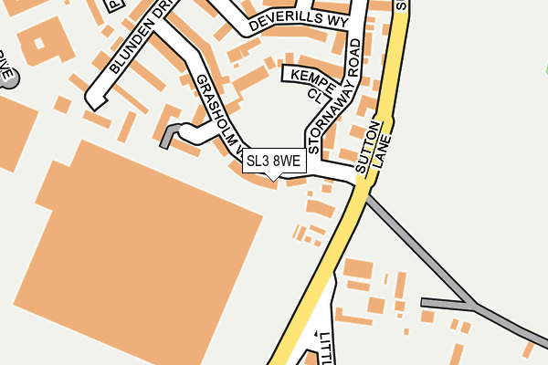 SL3 8WE map - OS OpenMap – Local (Ordnance Survey)