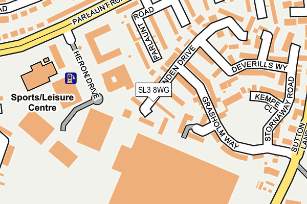 SL3 8WG map - OS OpenMap – Local (Ordnance Survey)