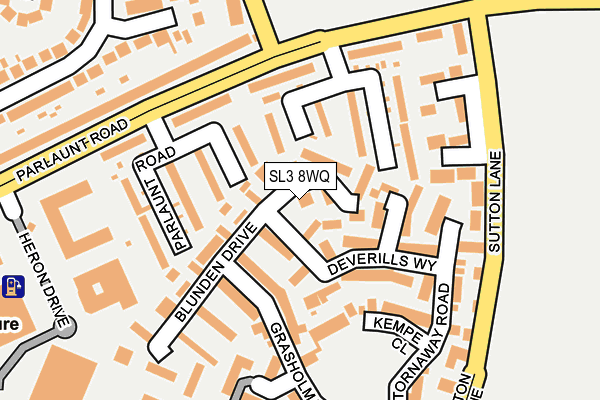 SL3 8WQ map - OS OpenMap – Local (Ordnance Survey)