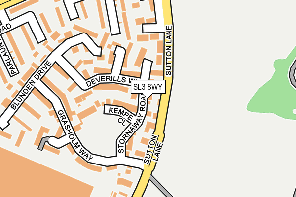 SL3 8WY map - OS OpenMap – Local (Ordnance Survey)