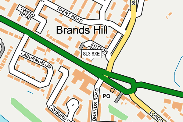 SL3 8XE map - OS OpenMap – Local (Ordnance Survey)