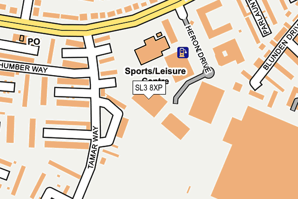 SL3 8XP map - OS OpenMap – Local (Ordnance Survey)