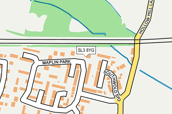 SL3 8YG map - OS OpenMap – Local (Ordnance Survey)