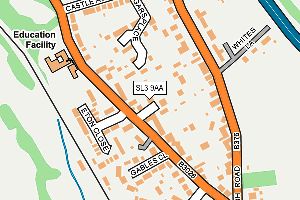 SL3 9AA map - OS OpenMap – Local (Ordnance Survey)