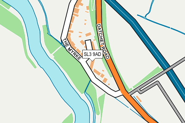 SL3 9AD map - OS OpenMap – Local (Ordnance Survey)