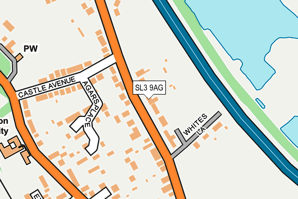 SL3 9AG map - OS OpenMap – Local (Ordnance Survey)