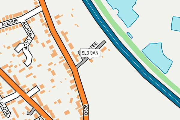 SL3 9AN map - OS OpenMap – Local (Ordnance Survey)